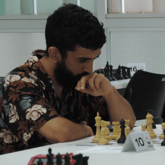 Partida de xadrez nos primeiros dias da Liga